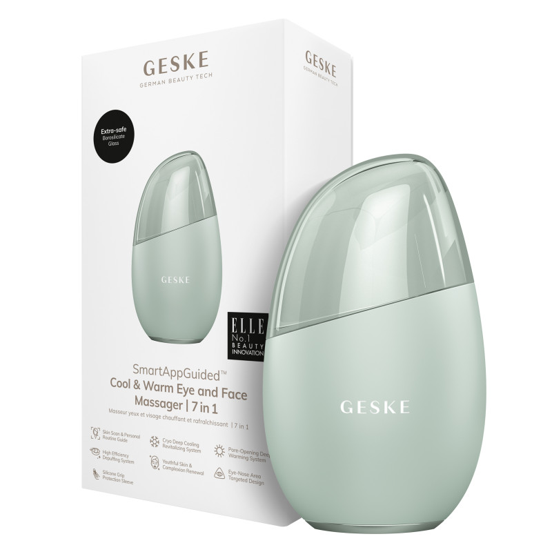 Масажер для обличчя GESKE Cool&Warm Eye and Face Massager 7 в 1 green