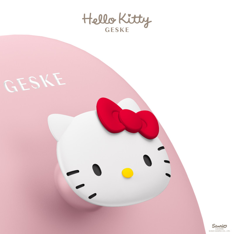 Щітка для обличчя GESKE Facial Brush 3 в 1 by Hello Kitty з тримачем pink