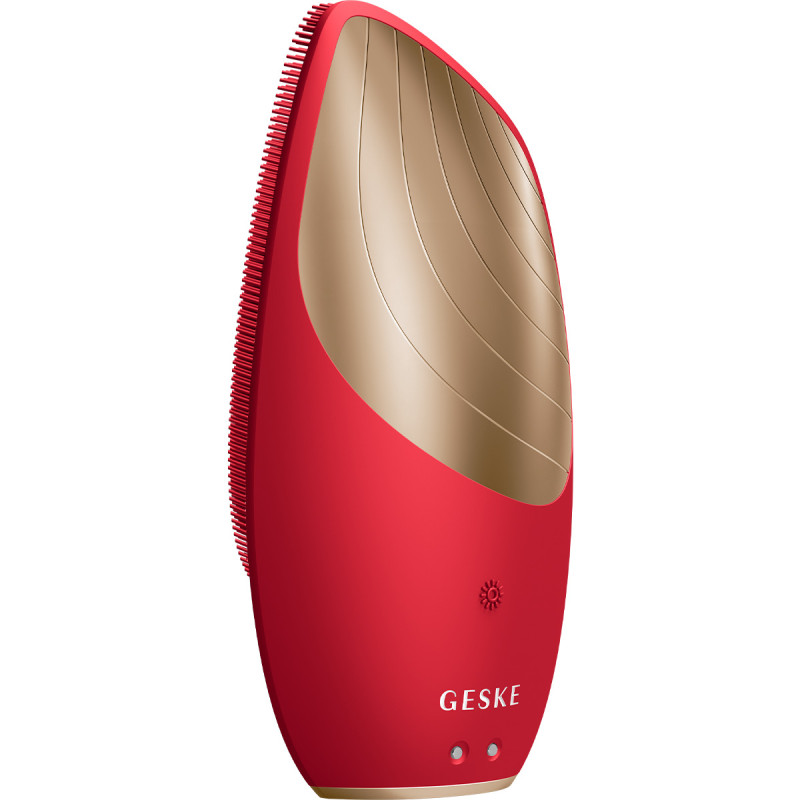 Електронна звукова термощітка для обличчя GESKE Sonic Thermo Facial Brush 6 в 1 red