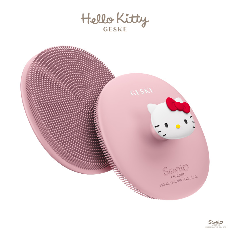 Щітка для обличчя GESKE Facial Brush 3 в 1 by Hello Kitty з тримачем pink