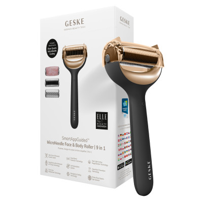 Ролер для голкової мезотерапії обличчя та тіла GESKE MicroNeedle Face&Body Roller 9 в 1 gray