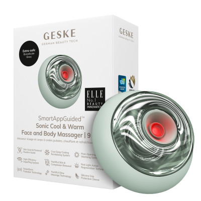 Масажер для обличчя та тіла GESKE Sonic Cool&Warm Face and Body Massager 9 в 1 green