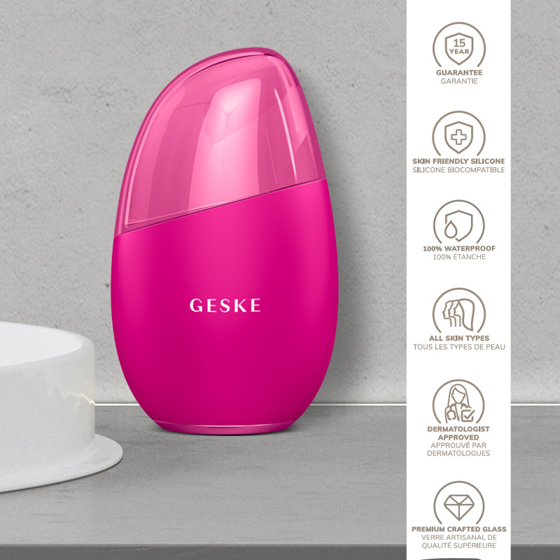 Масажер для обличчя GESKE Cool&Warm Eye and Face Massager 7 в 1 magenta