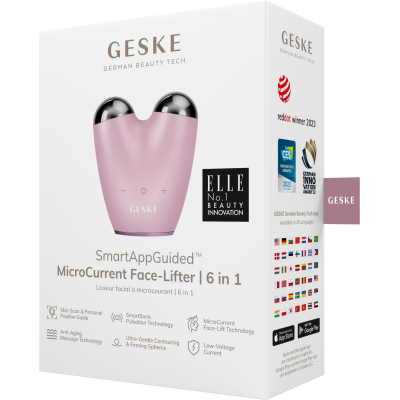 Мікрострумовий підтягувач обличчя GESKE MicroCurrent Face-Lifter pink
