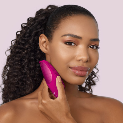Електронна звукова термощітка для обличчя GESKE Sonic Thermo Facial Brush 6 в 1 magenta