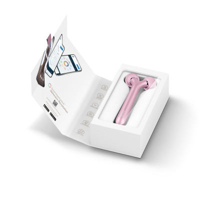 Електронний ультразвуковий ролик для обличчя GESKE Sonic Facial Roller 4 в 1 pink