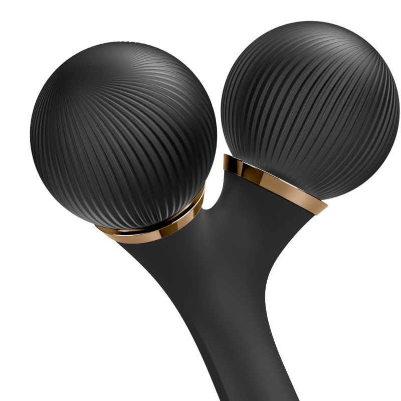 Електронний ультразвуковий ролик для обличчя та тіла GESKE Sonic Facial&Body Roller gray