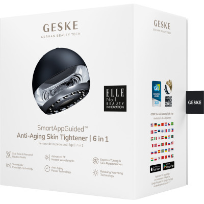 Масажер для підтяжки шкіри обличчя GESKE Anti-aging Skin Tightener 6 в 1 black