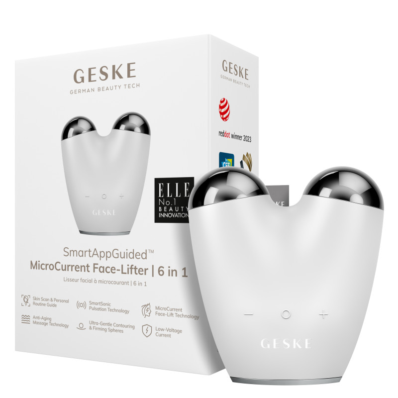 Мікрострумовий підтягувач обличчя GESKE MicroCurrent Face-Lifter white
