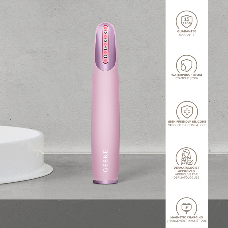 Пристрій для зміцнення і тонізації шкіри обличчя GESKE Skin Firming Wand 7 в 1 pink