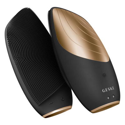 Електронна звукова термощітка для обличчя GESKE Sonic Thermo Facial Brush gray