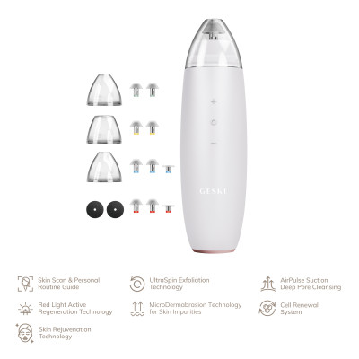 Мікродермабразійний пристрій для видалення чорних цяток GESKE MicroDermabrasion Blackhead Remover 7 в 1 starlight