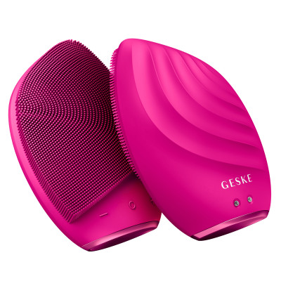 Електронна ультразвукова щітка для обличчя GESKE Sonic Facial Brush 5 в 1 magenta