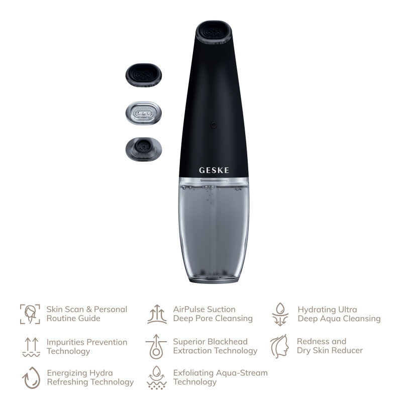 Очищуючий засіб для обличчя GESKE Aqua-Stream Face Cleanser 8 в 1 black