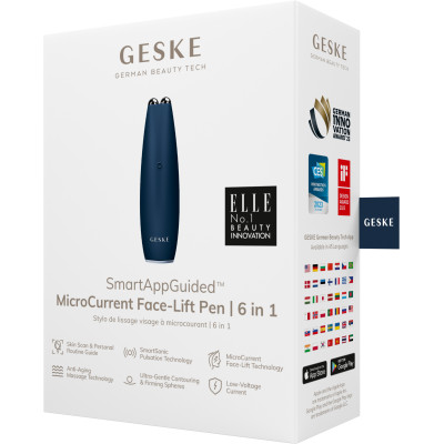 Мікрострумова ручка для підтяжки обличчя GESKE MicroCurrent Face-Lift Pen midnight