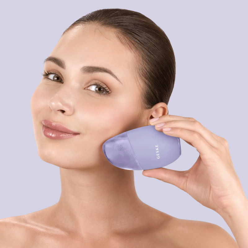Масажер для обличчя GESKE Cool&Warm Eye and Face Massager 7 в 1 purple