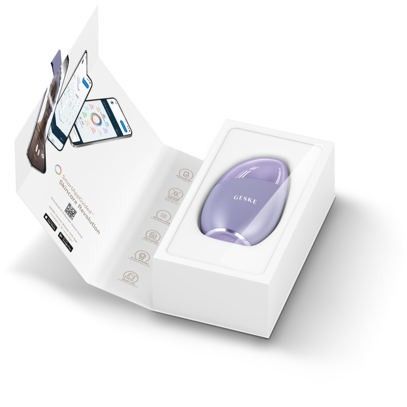 Масажер для обличчя GESKE Cool&Warm Eye and Face Massager 7 в 1 purple