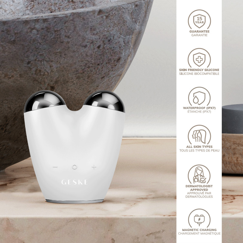 Мікрострумовий підтягувач обличчя GESKE MicroCurrent Face-Lifter white