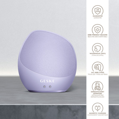 Ультразвукова щітка для тіла та інтенсивний пілінг GESKE Sonic Body Brush&Intensive Exfoliator 7 в 1 purple