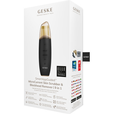 Мікрострумовий скрабер для шкіри та усунення чорних точок GESKE MicroCurrent Skin Scrubber&Blackhead Remover gray