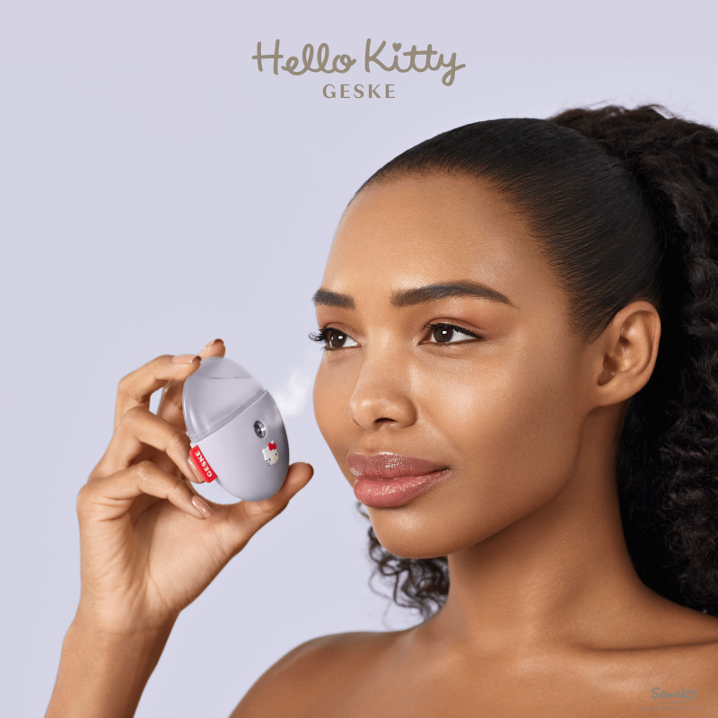 Електронний освіжувач для зволоження обличчя GESKE Facial Hydration Refresher 4 в 1 by Hello Kitty purple
