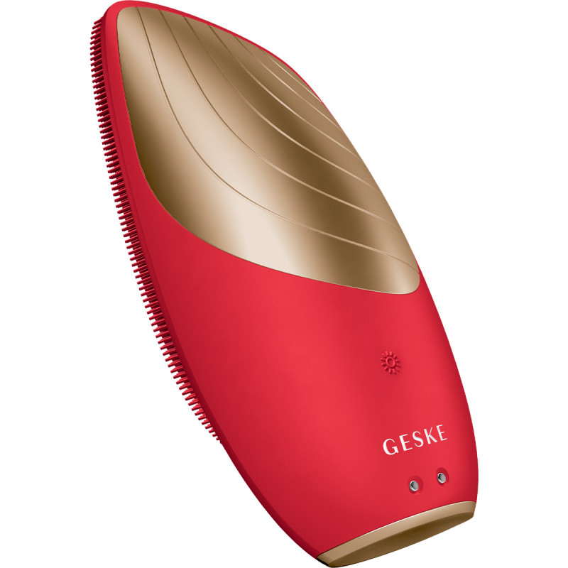 Електронна звукова термощітка для обличчя GESKE Sonic Thermo Facial Brush 6 в 1 red