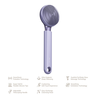 Ультразвукова щітка для всього тіла GESKE Sonic Full-Body Brush&Intensive Exfoliator purple