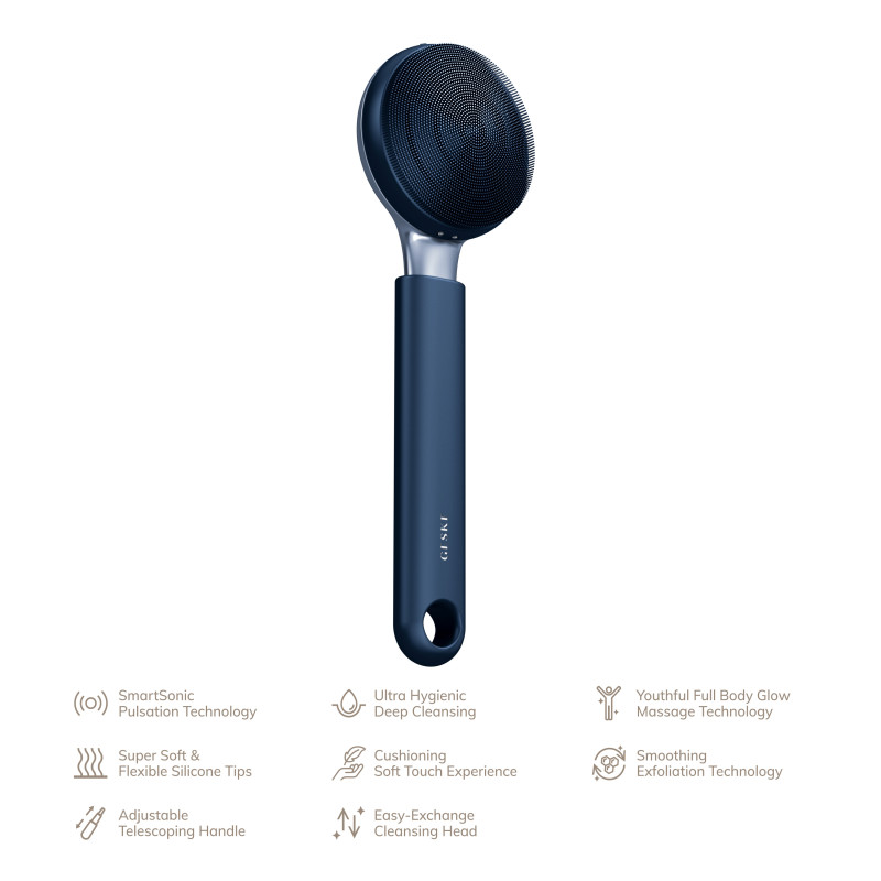 Ультразвукова щітка для всього тіла GESKE Sonic Full-Body Brush&Intensive Exfoliator 8 в 1 midnight