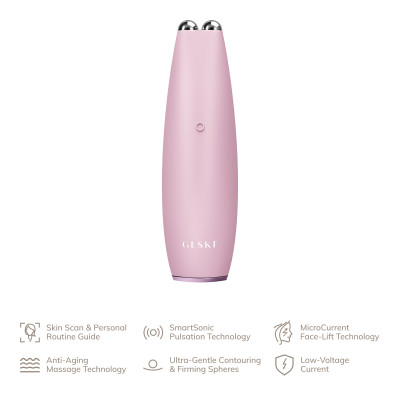 Мікрострумова ручка для підтяжки обличчя GESKE MicroCurrent Face-Lift Pen pink