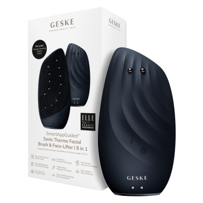 Очищувальна щітка для обличчя GESKE Sonic Thermo Facial Brush&Face-Lifter black