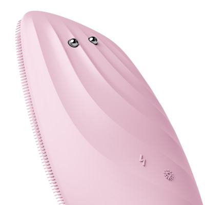 Очищувальна щітка для обличчя GESKE Sonic Thermo Facial Brush&Face-Lifter pink