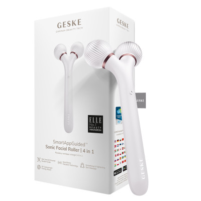 Електронний ультразвуковий ролик для обличчя GESKE Sonic Facial Roller 4 в 1 starlight