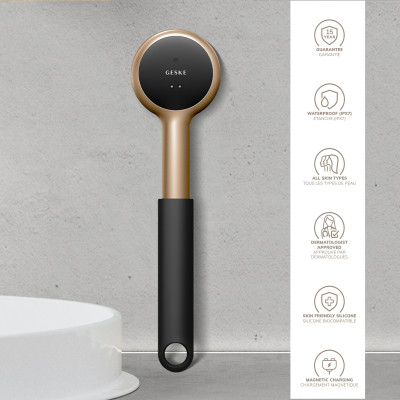 Звукова світлодіодна щітка для всього тіла GESKE Sonic LED Full-Body Brush&Intensive Exfoliator 9 в 1 gray