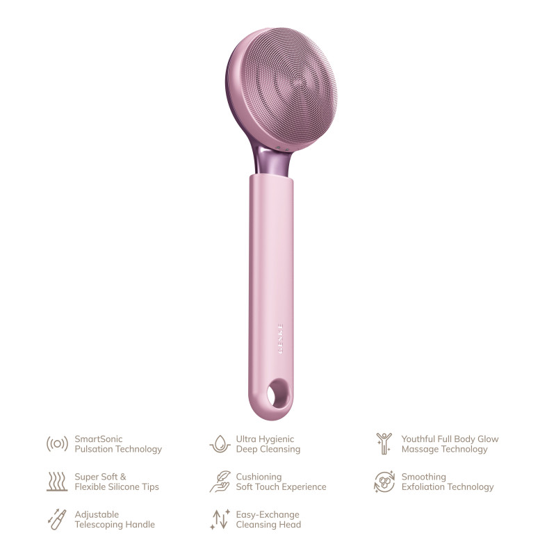 Ультразвукова щітка для всього тіла GESKE Sonic Full-Body Brush&Intensive Exfoliator pink