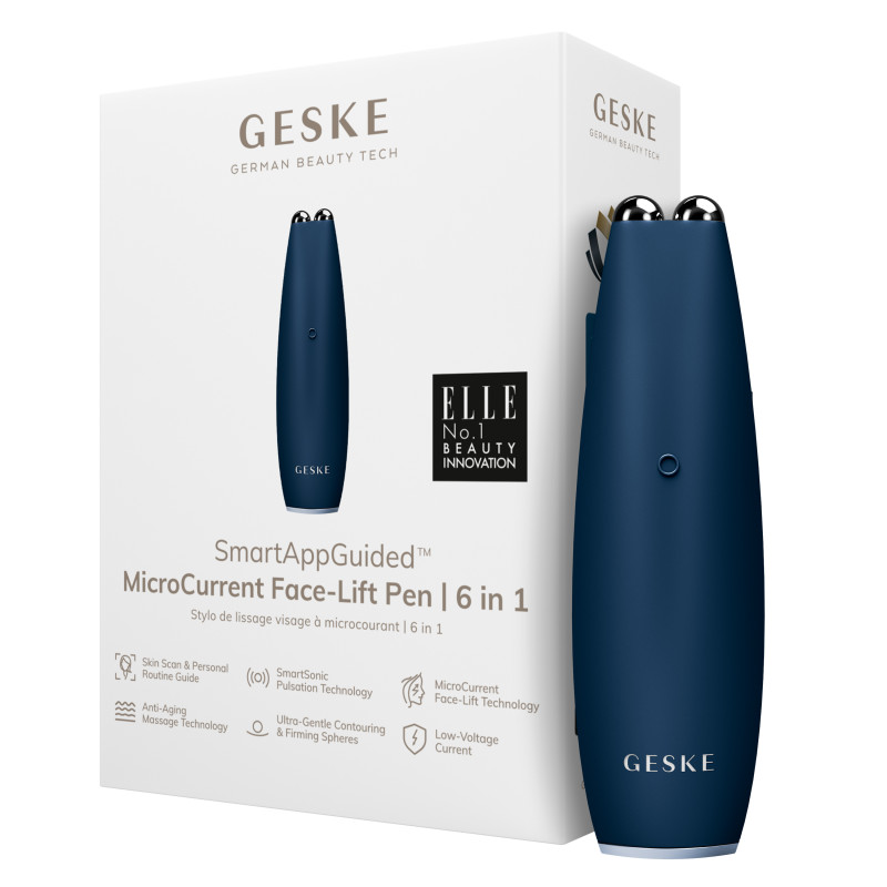 Мікрострумова ручка для підтяжки обличчя GESKE MicroCurrent Face-Lift Pen midnight
