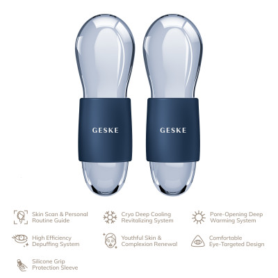 Подвійний масажер для очей GESKE Cool&Warm Duo Eye Massager 7 в 1 midnight