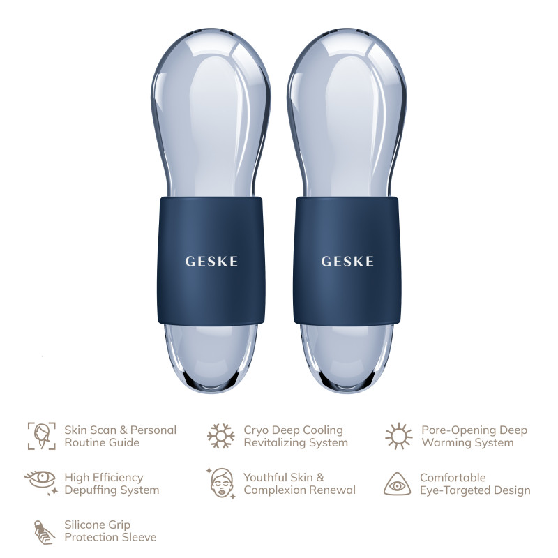Подвійний масажер для очей GESKE Cool&Warm Duo Eye Massager 7 в 1 midnight