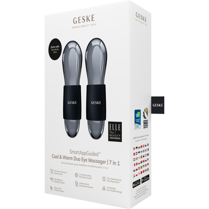Подвійний масажер для очей GESKE Cool&Warm Duo Eye Massager black