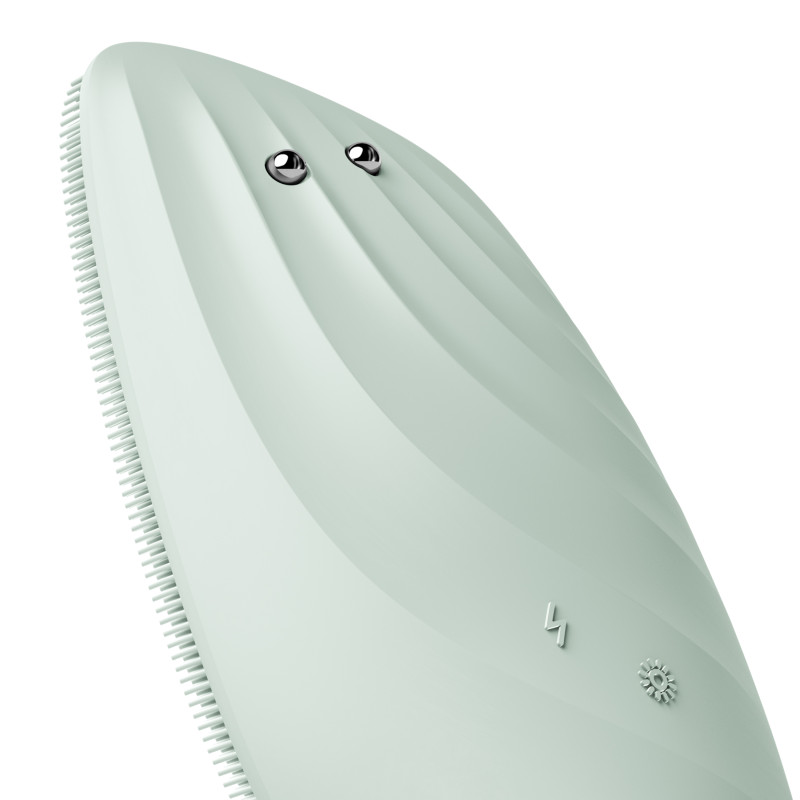 Очищувальна щітка для обличчя GESKE Sonic Thermo Facial Brush&Face-Lifter green