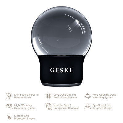 Масажер для обличчя і тіла GESKE Cool&Warm Face and Body Massager black