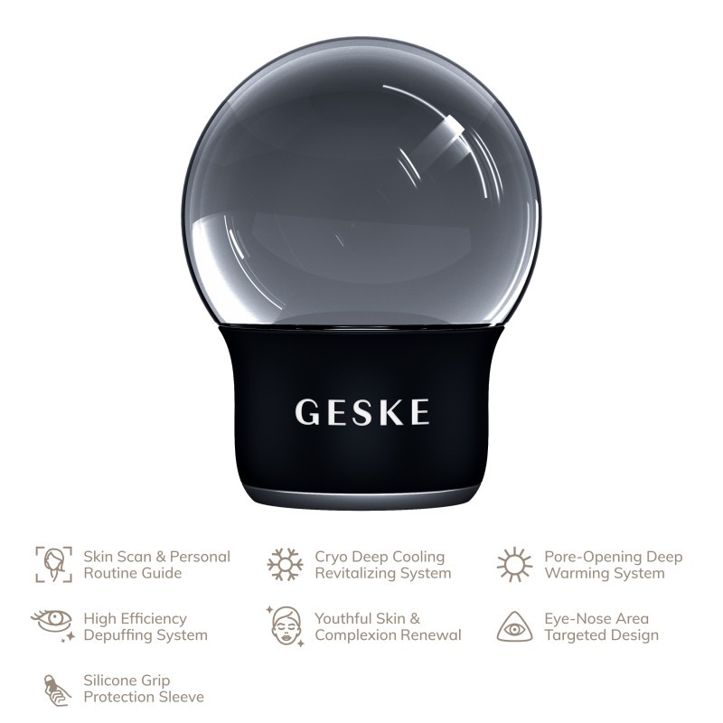Масажер для обличчя і тіла GESKE Cool&Warm Face and Body Massager black