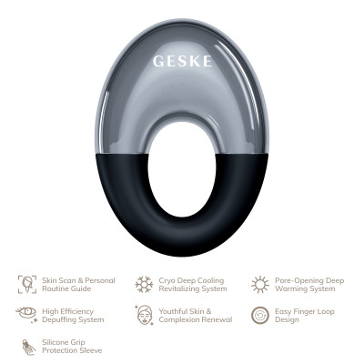 Масажер для очей GESKE Cool&Warm Eye Massager 7 в 1 black