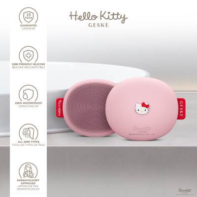 Щітка для обличчя GESKE Facial Brush 3 в 1 by Hello Kitty pink