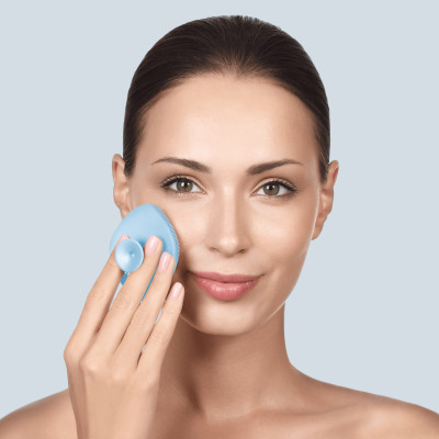 Щітка для обличчя GESKE Facial Brush з тримачем aquamarine