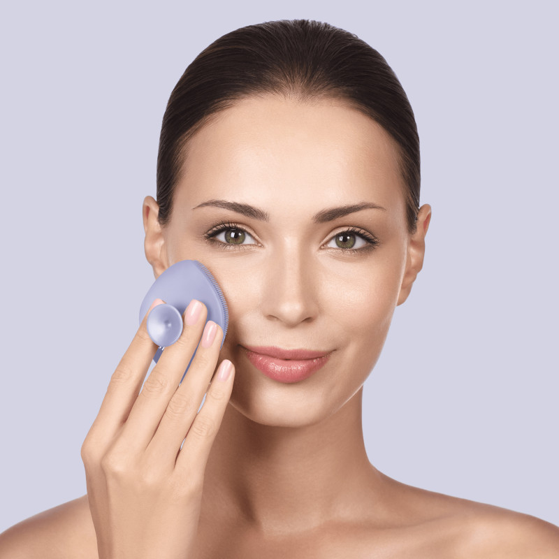 Щітка для обличчя GESKE Facial Brush 4 в 1 з тримачем purple