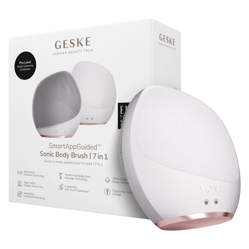 Ультразвукова щітка для тіла та інтенсивний пілінг GESKE Sonic Body Brush&Intensive Exfoliator 7 в 1 starlight