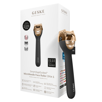 Електронний ролер для обличчя з мікроголками GESKE MicroNeedle Face Roller gray