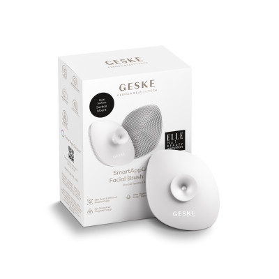 Щітка для обличчя GESKE Facial Brush 4 в 1 з тримачем white