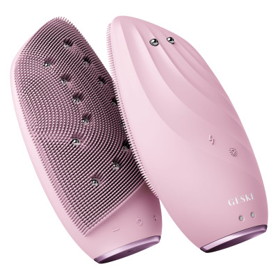 Очищувальна щітка для обличчя GESKE Sonic Thermo Facial Brush&Face-Lifter pink