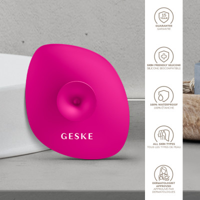 Щітка для обличчя GESKE Facial Brush 4 в 1 з тримачем magenta